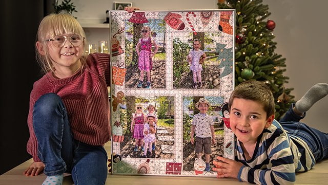 Den passende ramme til børnepuslespilsjulekalenderen