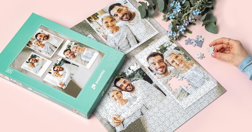 Fotocollage-puslespil