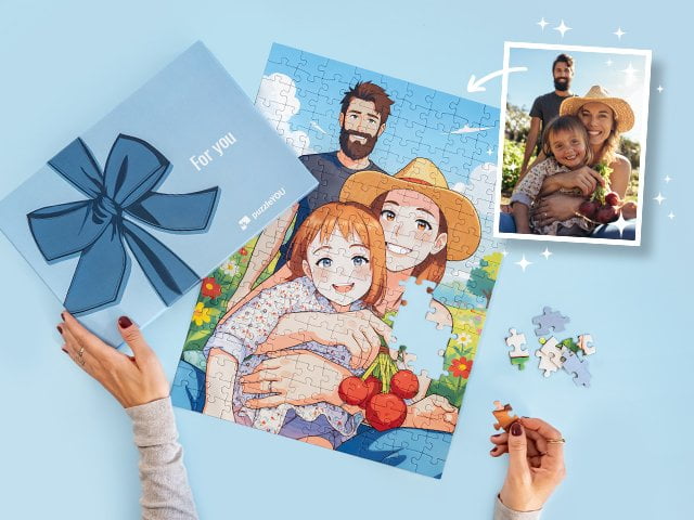 Puslespil med eget billede AI Art - Anime