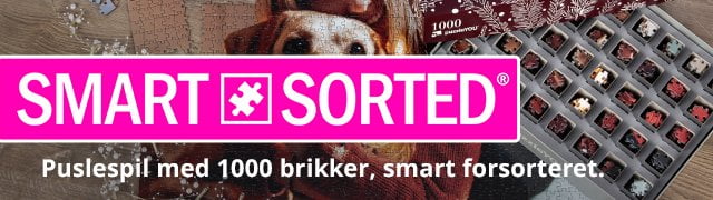 SMART SORTED - Puslespil med 1000 brikker, smart forsorteret